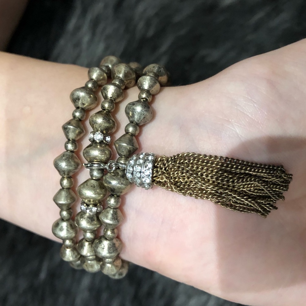 Trio Stretch Bracelets w/ Tassel
